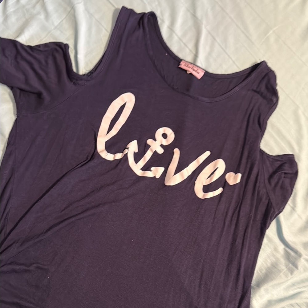 Purple Cut Out Tank Top Blouse